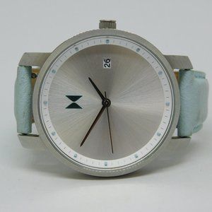 MVMT All Stainless Steel Leather Band Quartz Analog Women's Watch New Battery